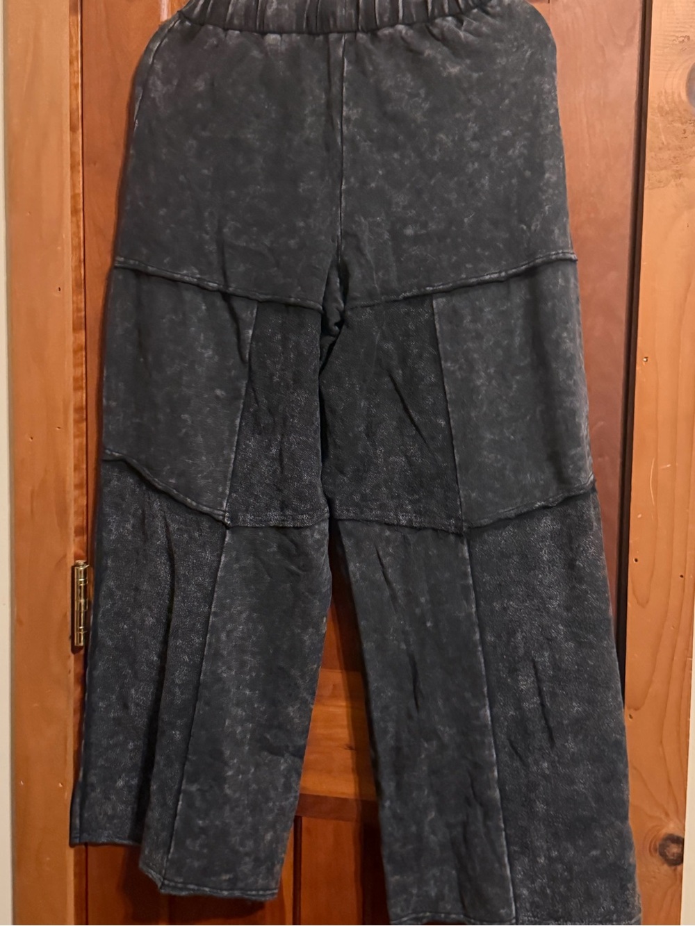 Women’s Boho Washed Black Wide Leg Pants - Picture 4 of 6